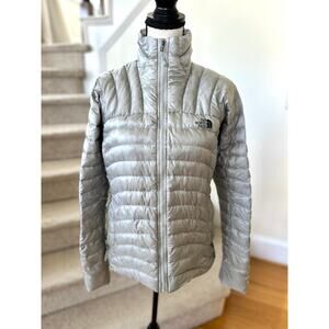 North Face 800 Summit Series Down Silver Grey Packable Lightweight Puffer Jacket